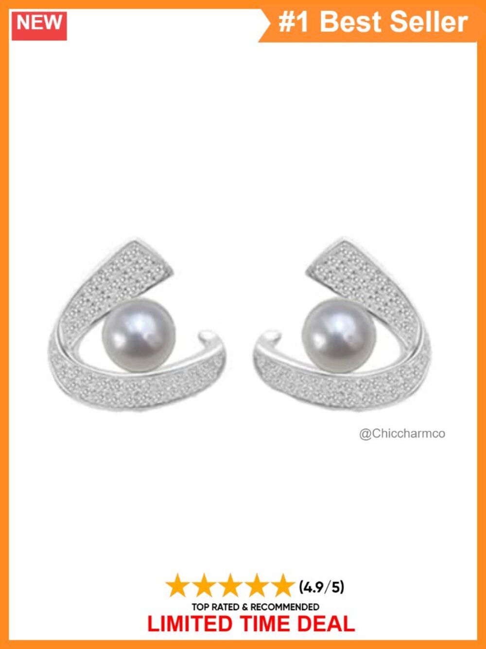 Freshwater Pearl Drop Dangle Earrings 925 Sterling Silver